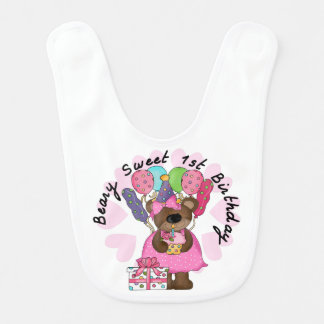 Beary Sweet 1st Birthday Bib
