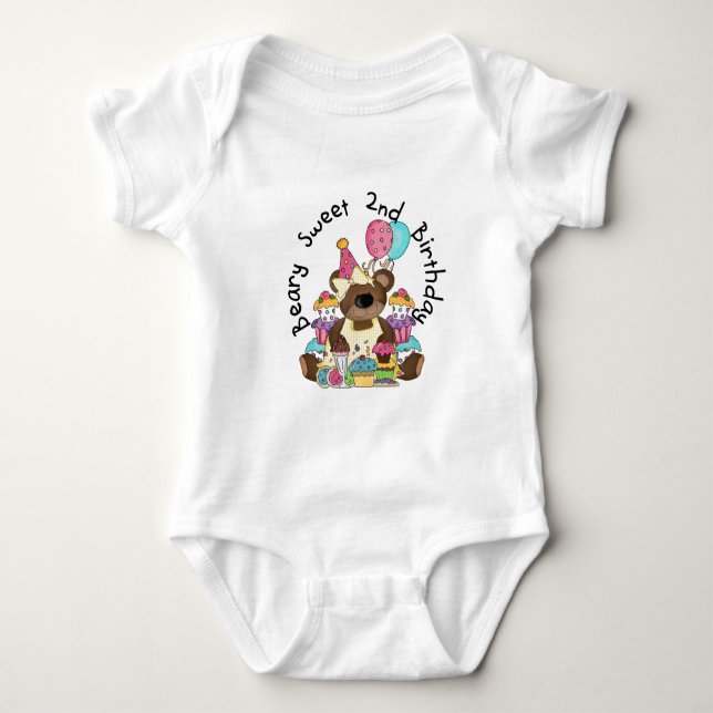 Beary Sweet 2nd Birthday T-shirts and Gifts (Front)