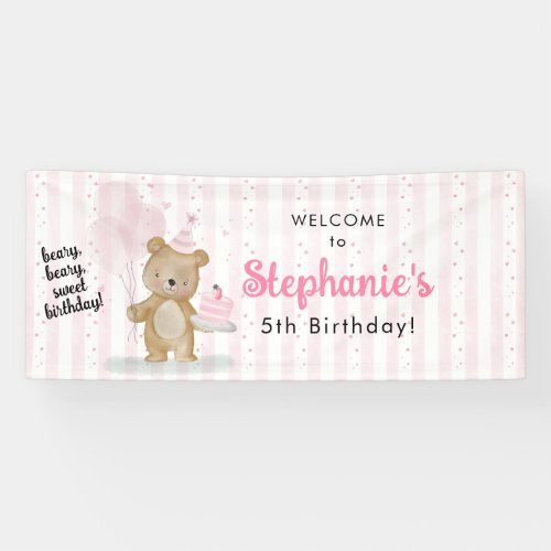 Beary Sweet Birthday Banner