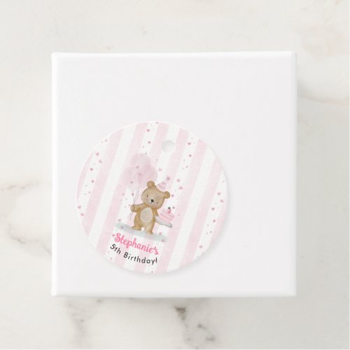 Beary Sweet Birthday Favor Tags