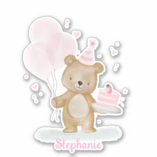Beary Sweet Birthday Sticker