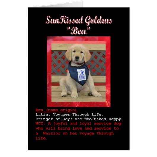 Bea's Name Card (Front)