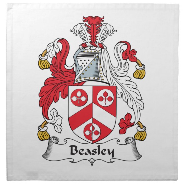 Beasley Family Crest Cloth Napkin (Front)