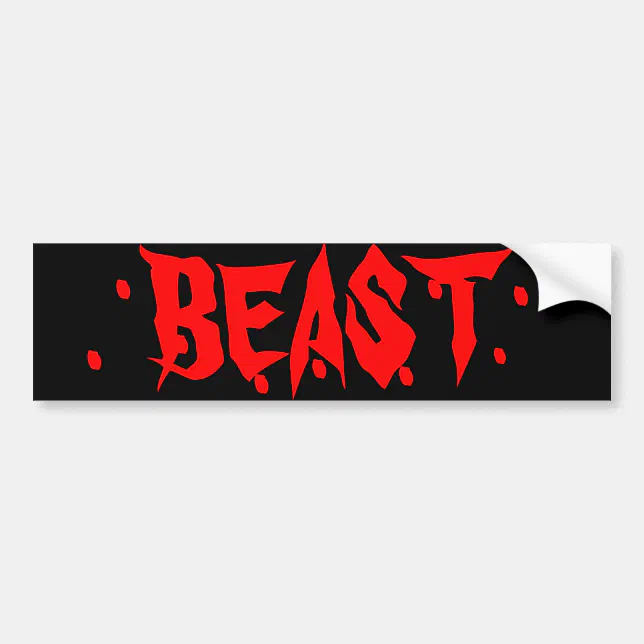 BEAST BUMPER STICKER | Zazzle
