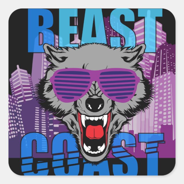 Beast Coast Full color sticker (Front)