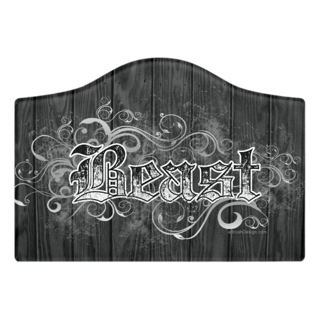 Beast Door Sign (Small Crest Front)