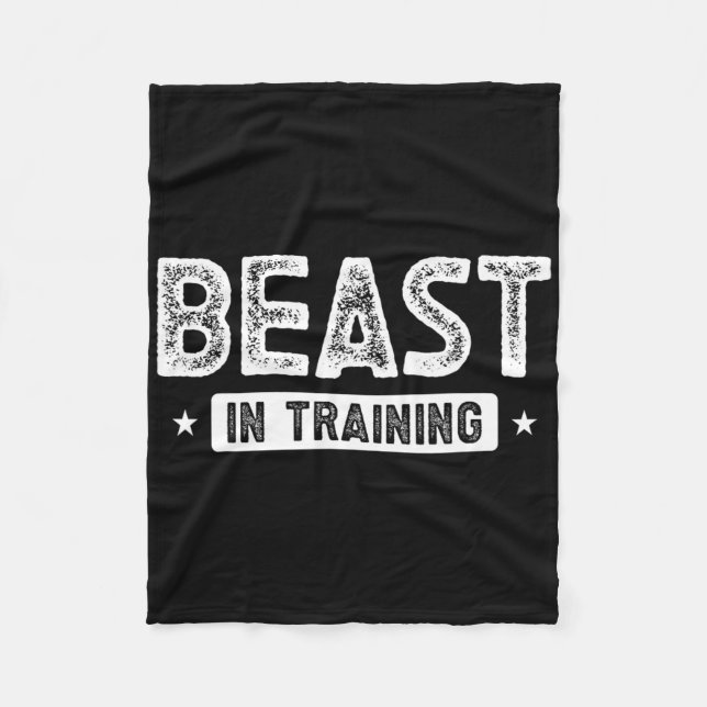 Beast In Training Bodybuilding  Fleece Blanket (Front)