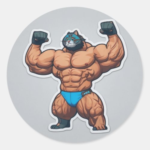 Beast Mode Activated Animal_Inspired  Classic Round Sticker