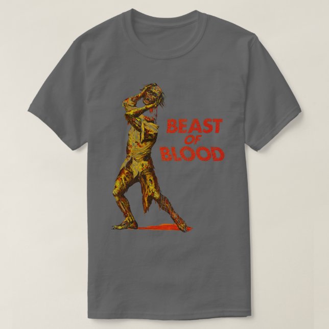 Beast of Blood Retro 60s Cult Horror Movie T-Shirt (Design Front)