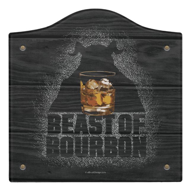 Beast Of Bourbon Door Sign (Large Crest Front)