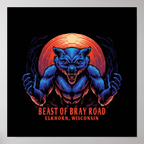 Beast of Bray Road Cryptid Creature Poster
