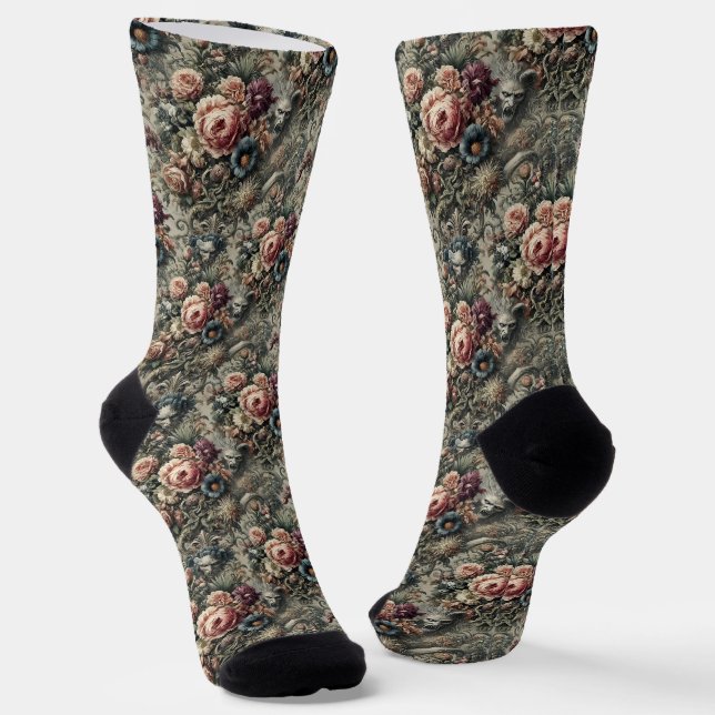 Beast of the Interstice – Gothic Tapestry Socks (Angled)
