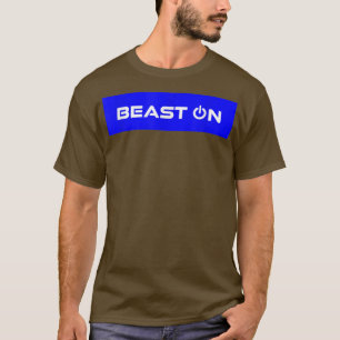 Beast On Blue Rectangle Gym Motivation Fitness S T-Shirt