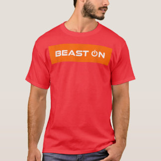 Beast On Orange Rectangle Gym Motivation Fitness S T-Shirt