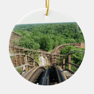 Beast Roller Coaster at Kings Island Ceramic Ornament