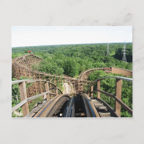 Beast Roller Coaster at Kings Island Postcard