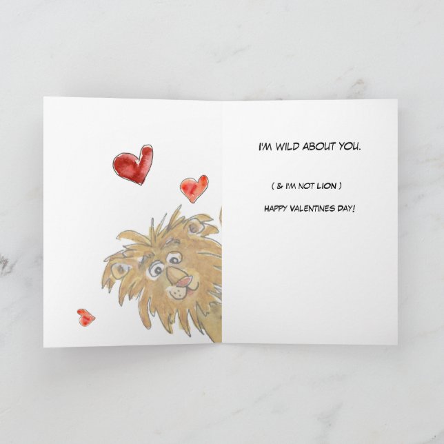 Beast Still My Heart Lion Hearts Card (Inside)