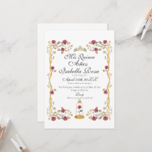 Beast & the Beauty Mis Quince Años Invitation
