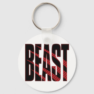 BEAST. Tough.Hardcore.Muscle.Wild.Animal Keychain