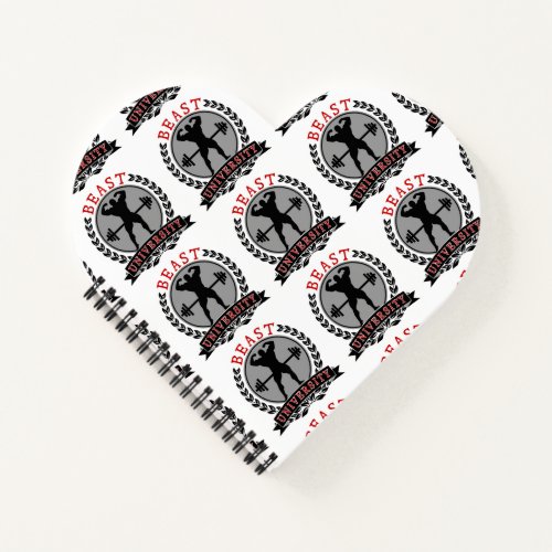 Beast University Bodybuilding Heart Notebook