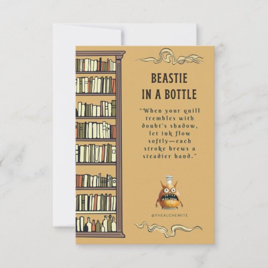 Beastie in a Bottle Bookmark (Front)