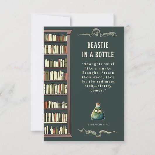 Beastie in a Bottle Bookmark (Front)