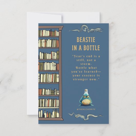 Beastie in a Bottle Bookmark (Front)