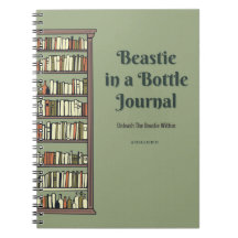 Beastie in a Bottle Journal - Bookcase Design
