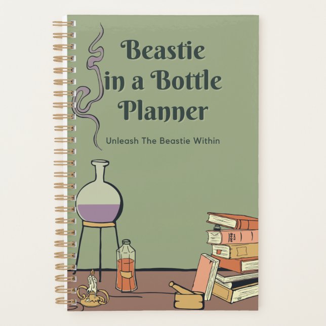 Beastie in a Bottle Small Planner (Front)