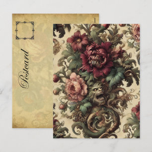 Beastly Bouquet – Gothic Victorian Holiday Postcard