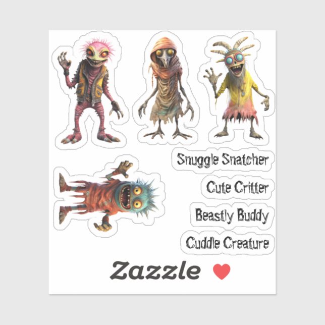 Beastly Buddy and friend monsters 1 Sticker (Sheet)