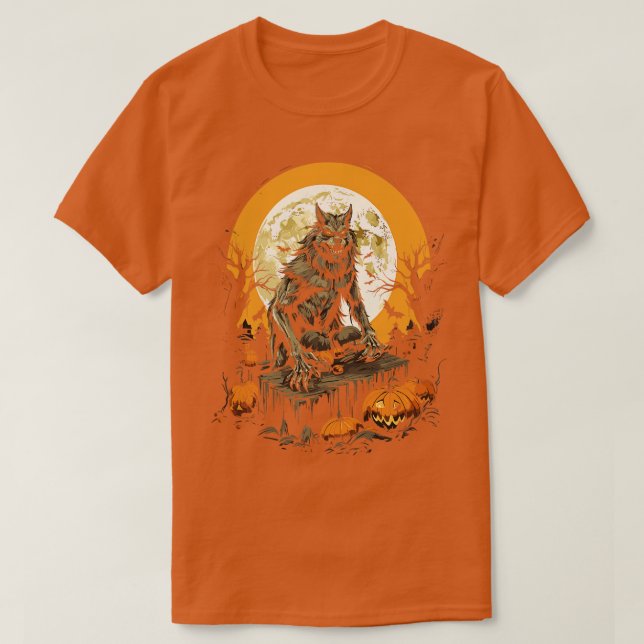 Beastly Werewolf Tee Scary Halloween Gift 2 (Design Front)