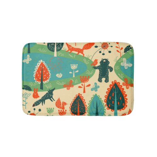 Beasts Background Abstract Vintage Concept Bath Mat