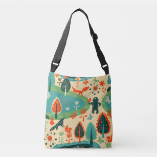 Beasts Background: Abstract Vintage Concept Crossbody Bag