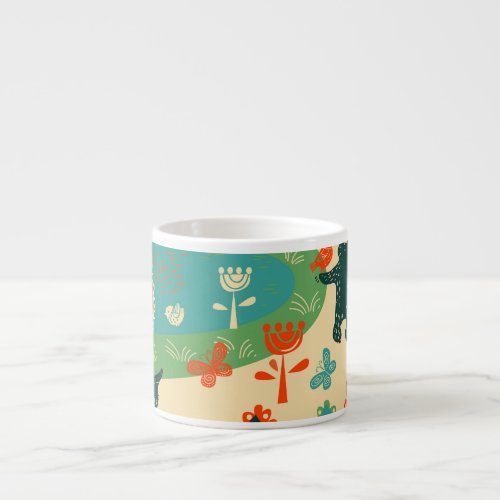 Beasts Background Abstract Vintage Concept Espresso Cup
