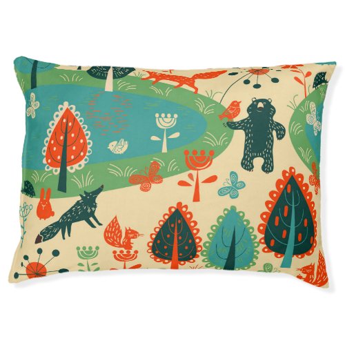 Beasts Background Abstract Vintage Concept Pet Bed