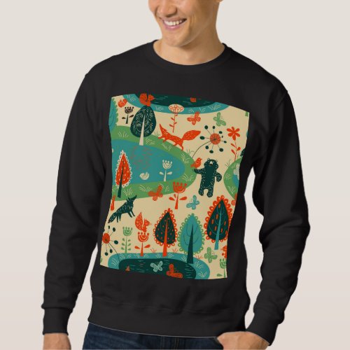 Beasts Background Abstract Vintage Concept Sweatshirt