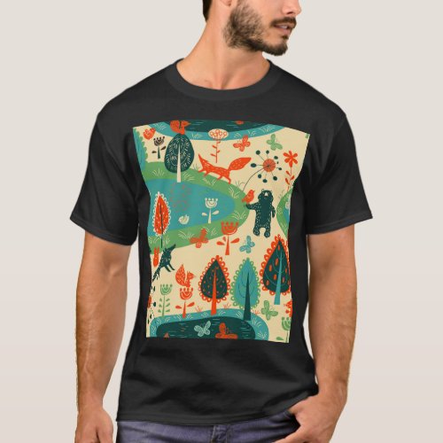 Beasts Background Abstract Vintage Concept T_Shirt