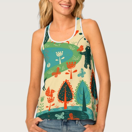 Beasts Background Abstract Vintage Concept Tank Top