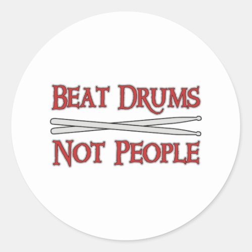Beat Drums Classic Round Sticker