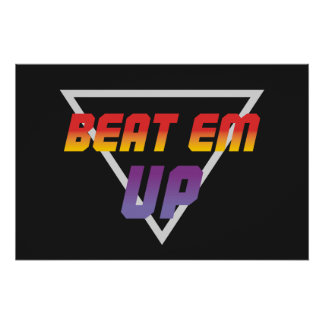 Beat Em Up Retro Gaming Poster