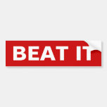 Beat It Bumper Sticker 1980's