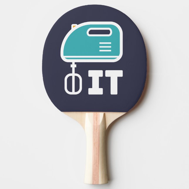 BEAT it Funny Cooking Music Trendy Ping Pong Paddle (Front)