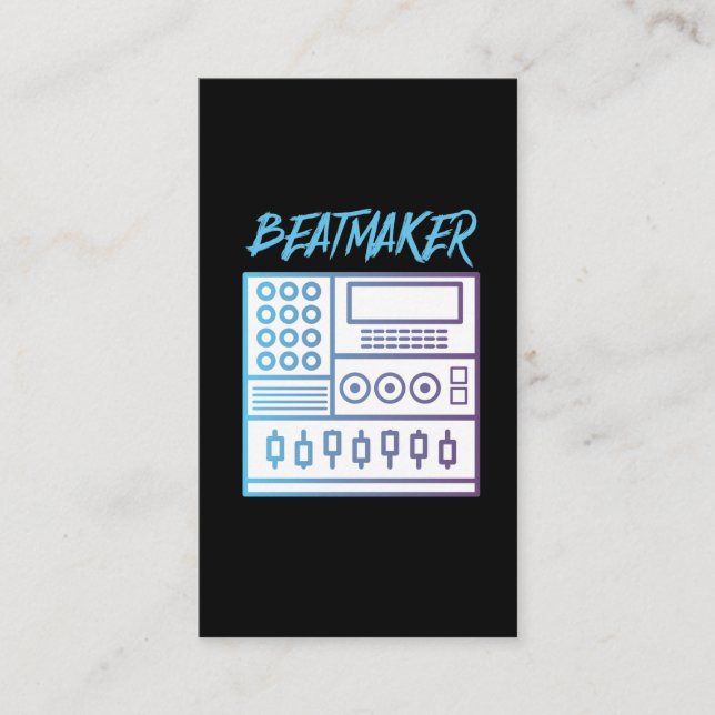 Beat Maker Drum Machine Bass Lover DJ Musician Business Card (Front)