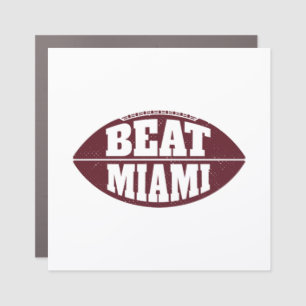 Beat Miami Vintage Aggie Football Gameday Saturday Car Magnet