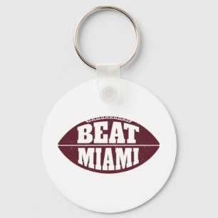 Beat Miami Vintage Aggie Football Gameday Saturday Keychain