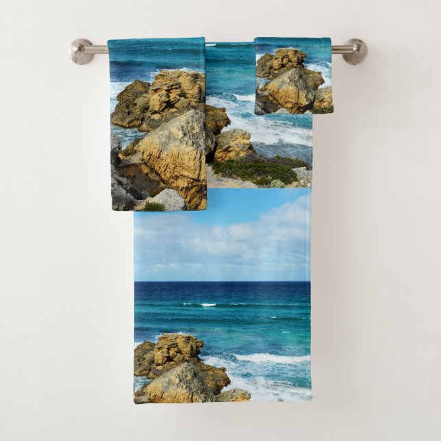 Beat Of The Ocean,   Bath Towel Set (Insitu)