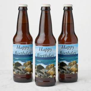 Beat Of The Ocean, Happy Birthday, Beer Bottle Label