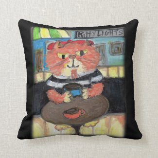 Beat Poet Folk Art Cat Fun Fifties Painting