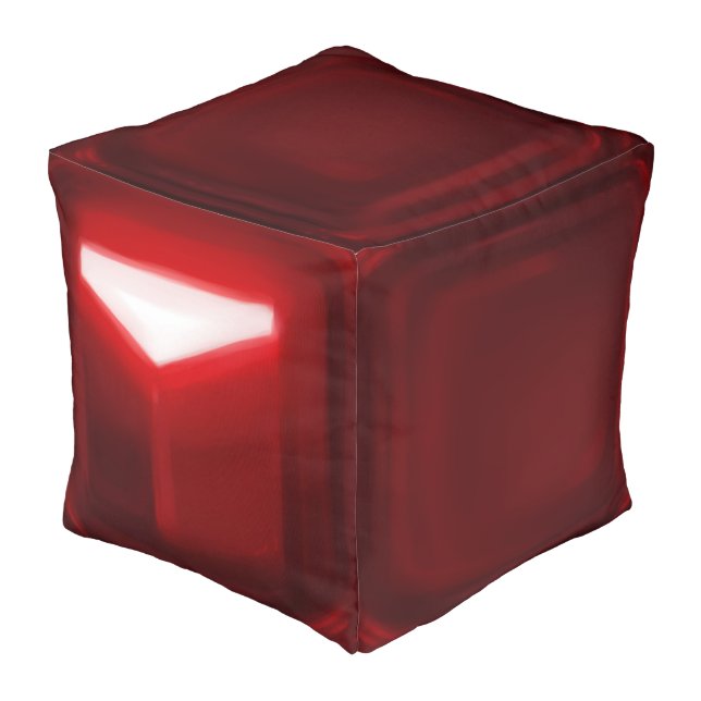 Beat Saber Red Block Square Pillow Poufs (Angled Back)